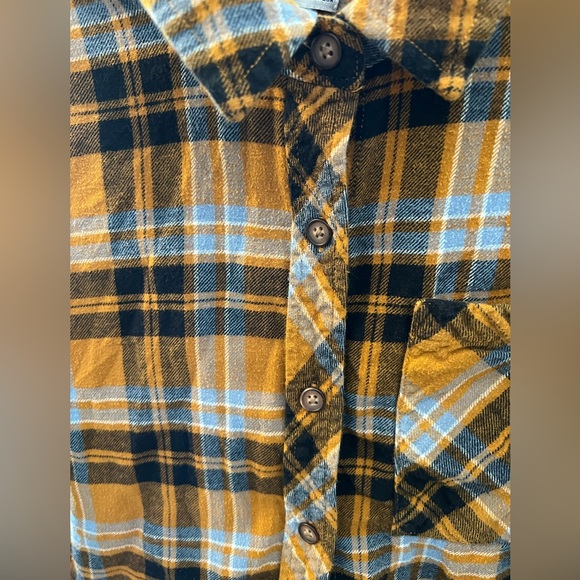 Arizona Jean CO Flannel Cropped Shirt Size Large - Picture 3 of 4